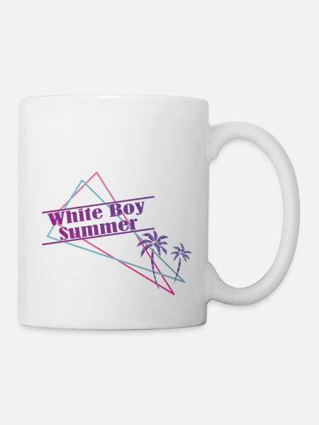 White Boy Summer Retro Lustig Shirt Ironisch USA - Tasse - Weiß