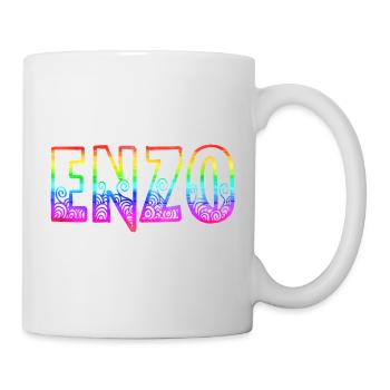 enzo rs regenbogen - Tasse - Weiß - Rechts