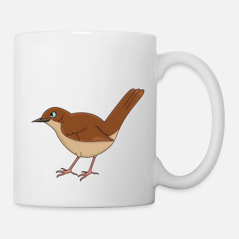 Nachtigall - Tasse - Weiß