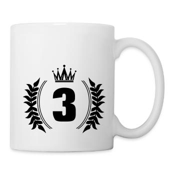 number 3 - Mug - white - Right