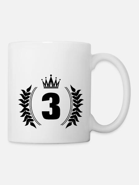 numéro 3 - Mug blanc - blanc