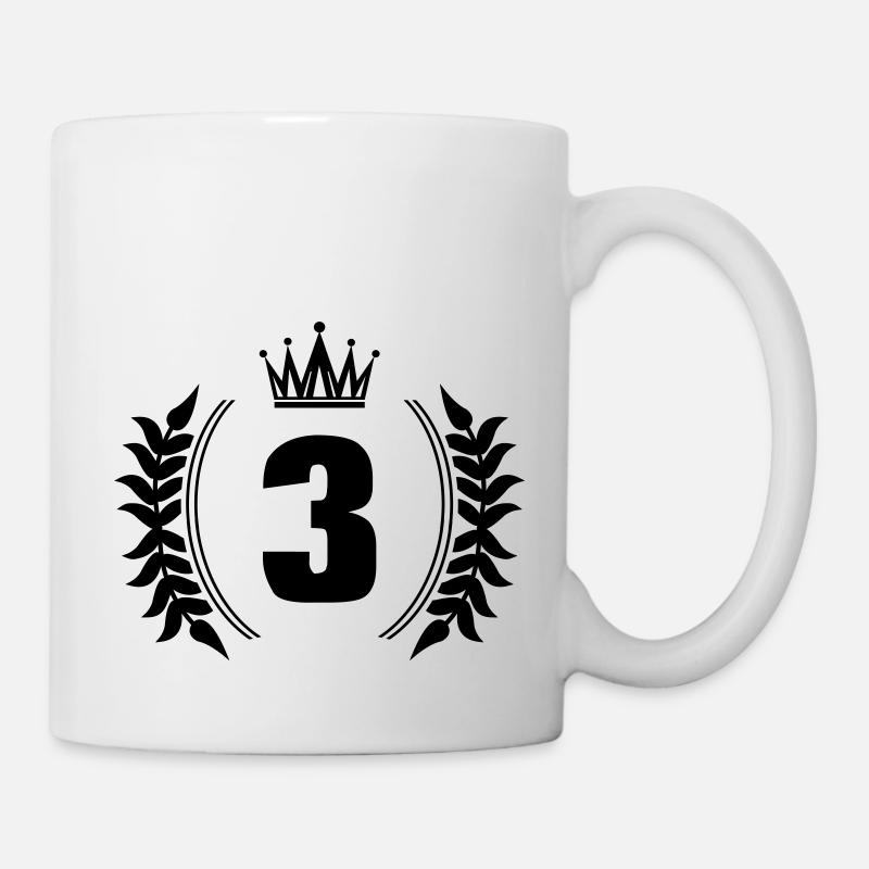 nummer 3 - Tasse - Weiß