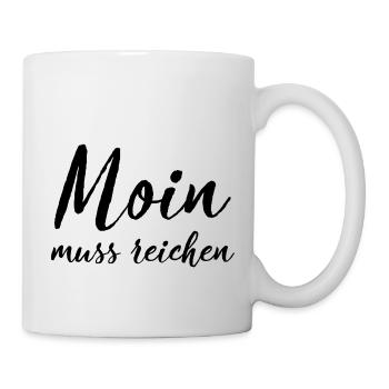 Moin doit être riche du nord de l’Allemagne Plattdeutsch - Mug blanc - blanc - Droite