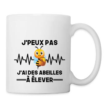 Je Peux Pas J'ai Des Abeilles À Élever v 2 - Mug blanc - blanc - Droite