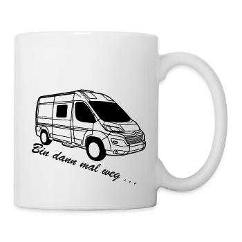 Kastenwagen Van 540 - Bin dann mal weg - Tasse - Weiß - Rechts