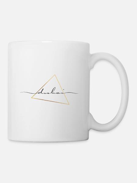 Dubai | Goldenes Dreieck - Tasse - Weiß