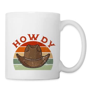 Howdy Space Cowboy Rodeo Western Country Southern - Tasse - Weiß - Rechts