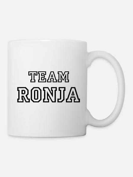 TEAM RONJA Hundename Hündin TeamTrikot - Tasse - Weiß