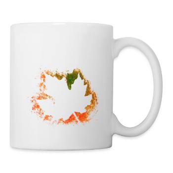 Herbst Laub - Tasse - Weiß - Rechts