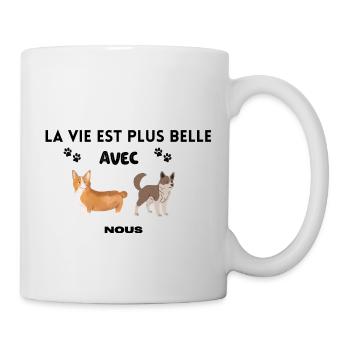 LA VIE EST PLUS BELLE AVEC NOUS - Mug blanc - blanc - Droite