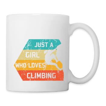 Juste une fille qui aime grimper rétro Climber - Mug blanc - blanc - Droite