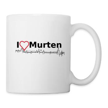 I Love Murten (mit Skyline der Altstadt) - Tasse - Weiß - Rechts
