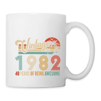 Vintage 1982 Anniversary 40 years to be Awesome - Mug - white - Right