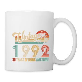 Vintage 1992 Anniversary 30 years to be Awesome - Mug - white - Right