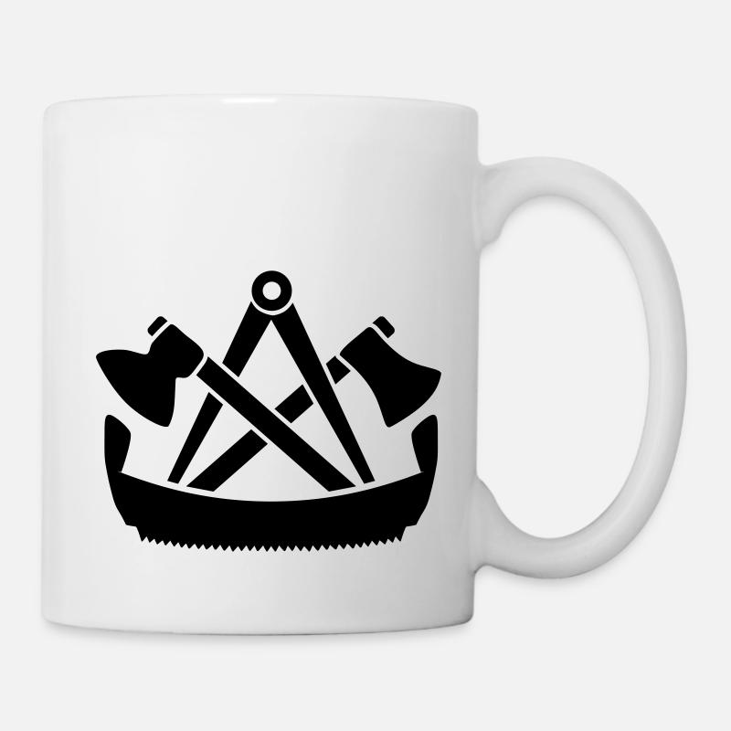 Zimmermann Zeichen Symbol Wappen Zunftwappen - Tasse - Weiß