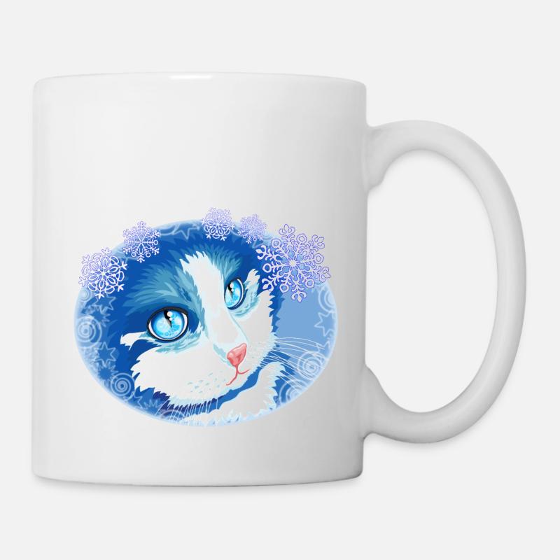 Chat chat mignon de Noël Chaton - Mug blanc - blanc