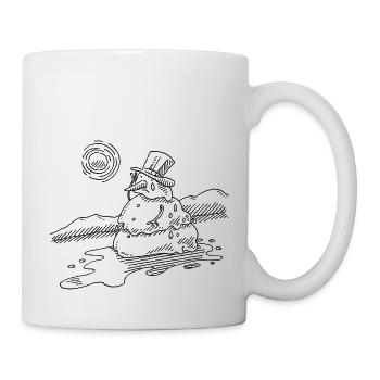 Melting Snowman Sun Sad Symbol - Mug - white - Right