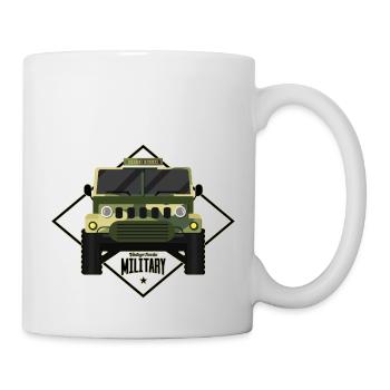 VOITURE MILITAIRE ENCIENNE - CAMOUFLAGE MILITAIRE - Mug blanc - blanc - Droite