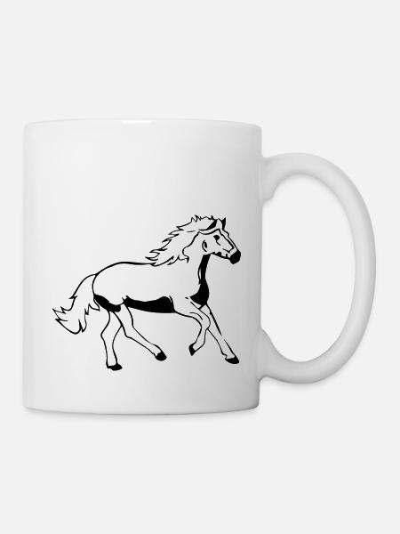 cheval - Mug blanc - blanc