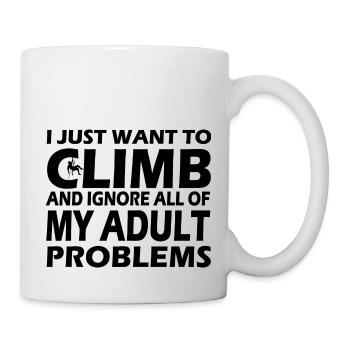 Bouldern Klettern Climbing - Tasse - Weiß - Rechts
