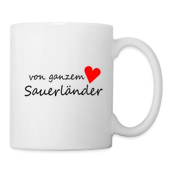 Von ganzem Herzen Sauerländer - Tasse - Weiß - Rechts