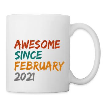 génial depuis février 2021 - Mug blanc - blanc - Droite