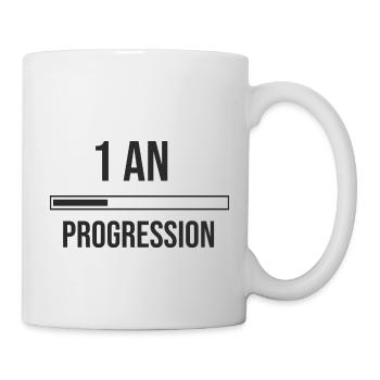 bar de progrès anniversaire un an 1 an bébé - Mug blanc - blanc - Droite