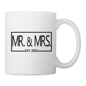 Mr. & Mrs. Est. 2022 - Cadeau de mariage hommes et femmes - Mug blanc - blanc - Droite