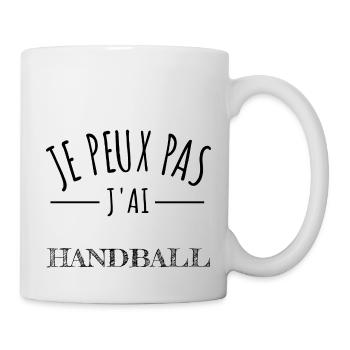 je peux pas j’ai handball humour joueur sport - Mug blanc - blanc - Droite