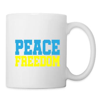 | changeable de couleur Paix Liberté Démocratie - Mug blanc - blanc - Droite