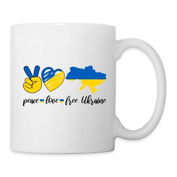 Peace Love Ukraine - Mug - white - Right