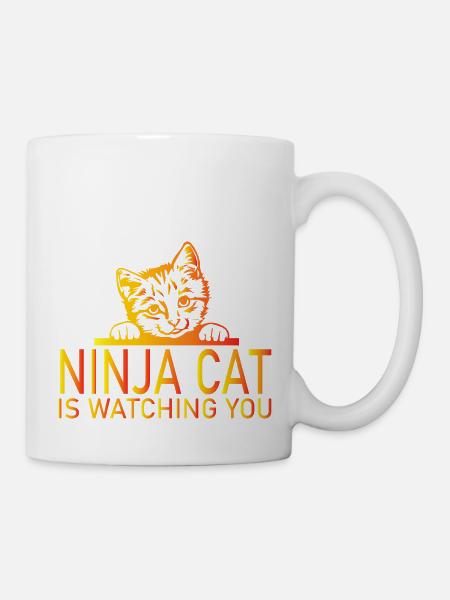 Cat Katze - Tasse - Weiß