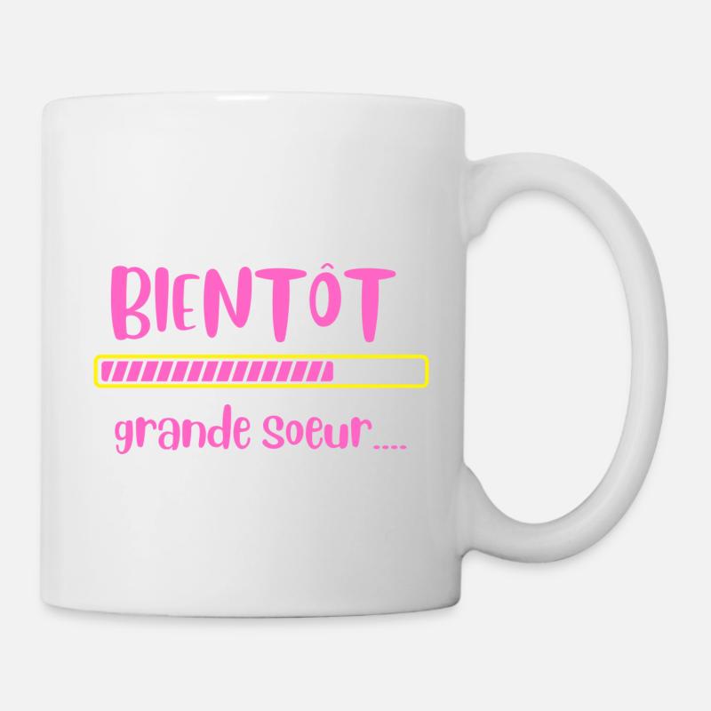 bientôt grande soeur - Mug blanc - blanc