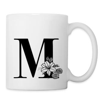 Buchstabe M - Tasse - Weiß - Rechts