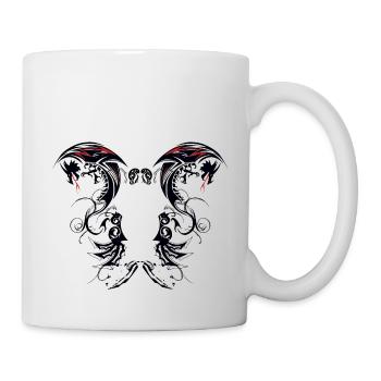 dragon design tribal fantasy - Mug - white - Right