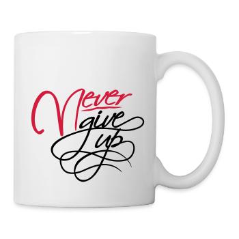Never give up - Mug - white - Right