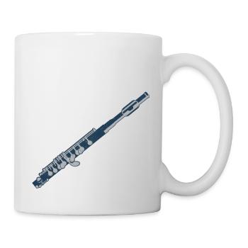 Flûte traversière - Mug blanc - blanc - Droite