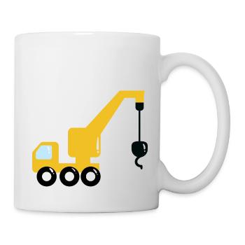 Kran - Tasse - Weiß - Rechts