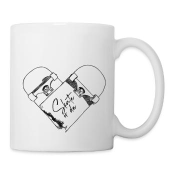 skateboard cassé - Skate or die - Mug blanc - blanc - Droite