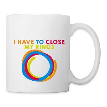 Je dois fermer mes anneaux - Mug blanc - blanc - Droite