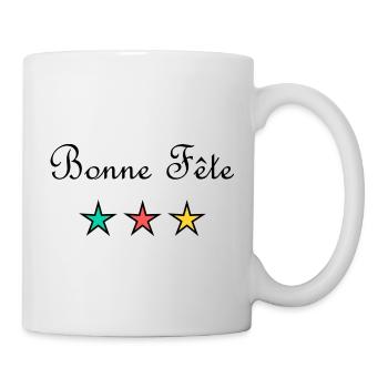 BONNE FÊTE. FÊTE DES MÈRES. FÊTE DES PÈRES. FÊTE - Mug blanc - blanc - Droite