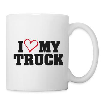 I love my truck - Mug blanc - blanc - Droite