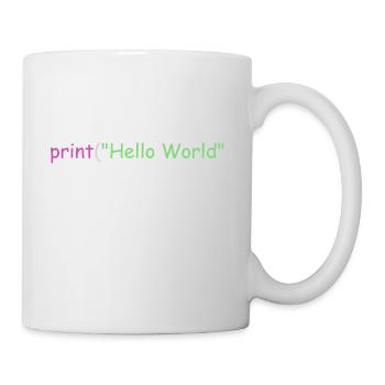 Hello World programming Python C++ C # - Mug - white - Right