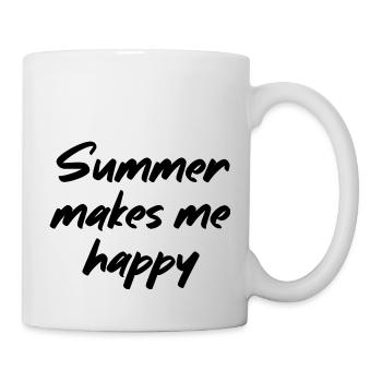 Summer makes me happy - Mug - white - Right