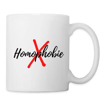 Gegen Hompphobie - Tasse - Weiß - Rechts