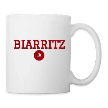 BIARRITZ vague rouge - Mug blanc - blanc - Droite
