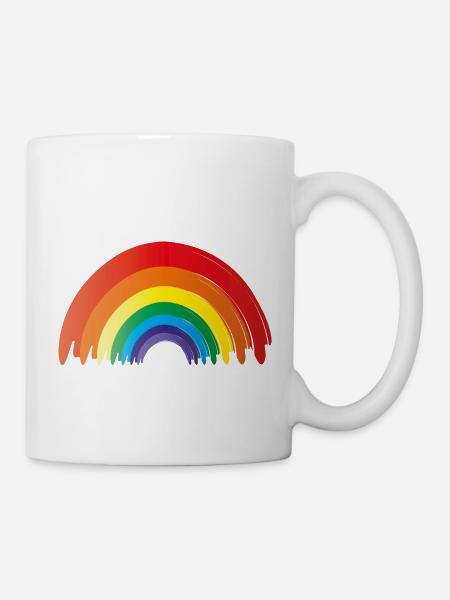 regenbogen - pride - Tasse - Weiß