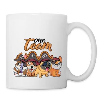 team family dog pirate work colleagues pet - Mug - white - Right