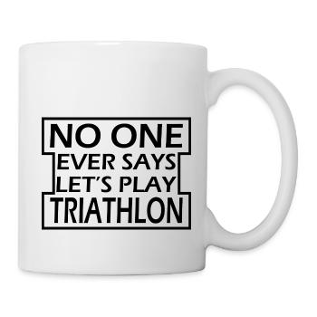 Triathlon Swim Bike Run Marathon - Tasse - Weiß - Rechts