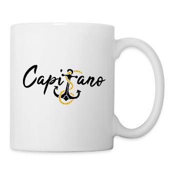 Capitano Kapitän italienisch Boot Meer Geschenk - Tasse - Weiß - Rechts
